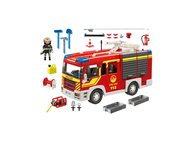 پلی موبیل ماشین آتش‌نشانی با افکت نور و صدا (playmobil), image 2