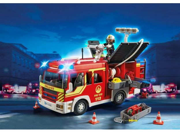 پلی موبیل ماشین آتش‌نشانی با افکت نور و صدا (playmobil), image 4