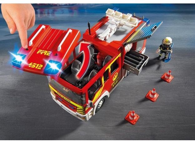 پلی موبیل ماشین آتش‌نشانی با افکت نور و صدا (playmobil), image 5