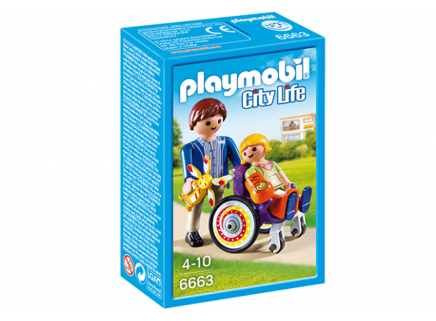 پلی موبیل کودک با ویلچیر(playmobil), image 