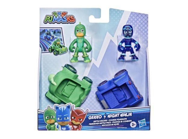 پک 2 تایی فیگور و ماشین گکو و نینجای شب گروه شب نقاب PJ Masks, تنوع: F2841-Gekko, image 4