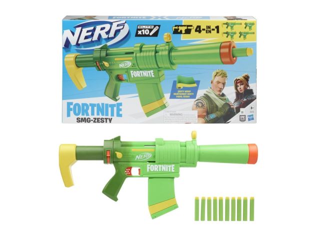 تفنگ نرف Nerf مدل Fortnite SMG Zesty, image 