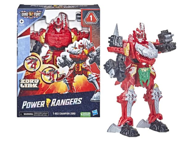 فیگور تبدیل شونده Power Rangers مدل T-Rex Champion Zord, تنوع: F0287-T-Rex, image 