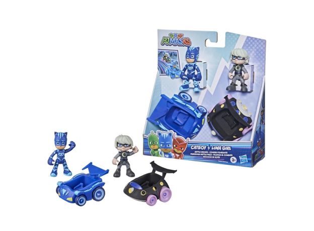 پک 2 تایی فیگور و ماشین کت بوی و لونا گرل گروه شب نقاب PJ Masks, تنوع: F2840-Cat Boy, image 