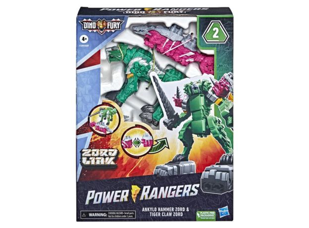 فیگور تبدیل شونده زورد Power Rangers مدل Ankylo Hamer Zord and Tiger Claw zord, تنوع: F0287-Ankylo, image 7