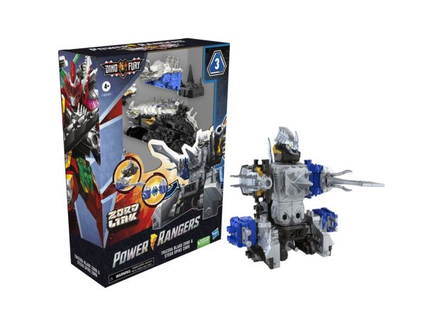 فیگور تبدیل شونده Power Rangers مدل Tricera Blade Zord and Stego Spike Zord, تنوع: F0287-Tricera, image 6