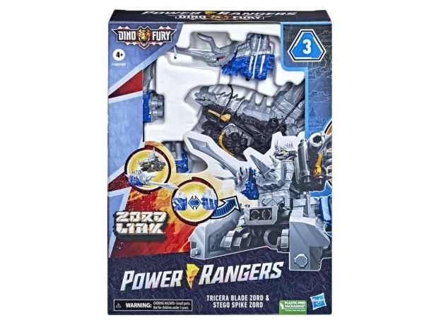 فیگور تبدیل شونده Power Rangers مدل Tricera Blade Zord and Stego Spike Zord, تنوع: F0287-Tricera, image 7