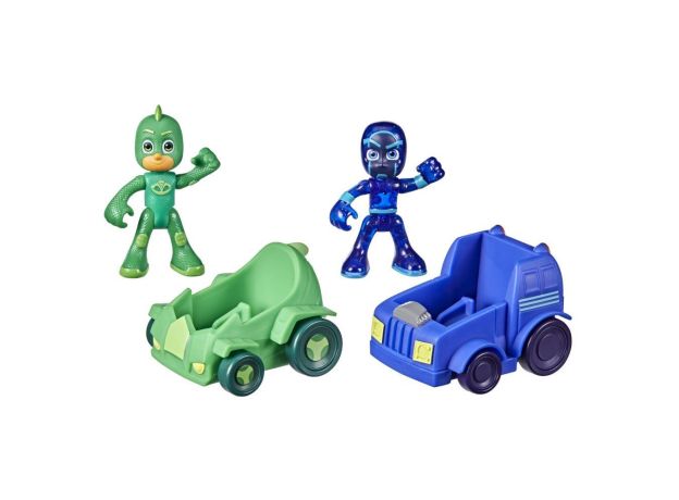 پک 2 تایی فیگور و ماشین گکو و نینجای شب گروه شب نقاب PJ Masks, تنوع: F2841-Gekko, image 2