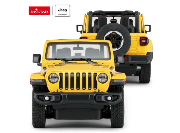 ماشین کنترلی جیپ Wrangler Rubicon راستار با مقیاس 1:14 (زرد), image 