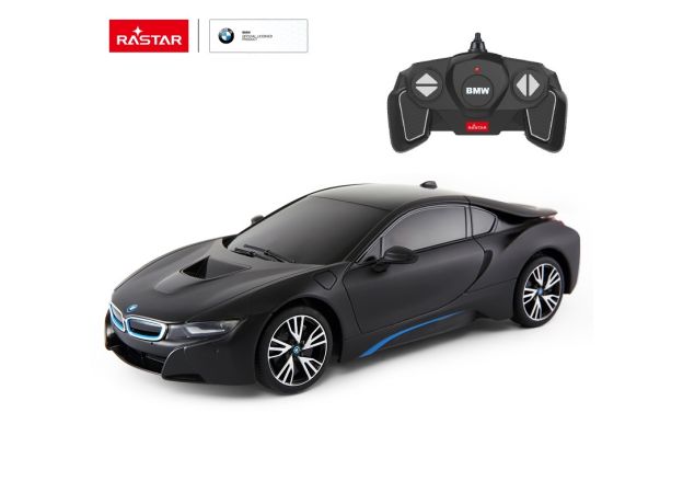 ماشین کنترلی ب ام و I8 مشکی مات راستار با مقیاس 1:18, تنوع: 59200-Black, image 