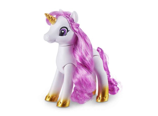 يونيکورن رنگی Sparkle Girlz با شاخ طلایی و موهای بنفش, تنوع: 100374-Unicorns and ponies Gold and Purple, image 