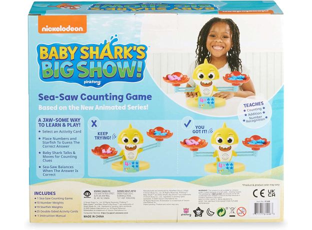 بازی محاسبه اعداد به همراه ترازو بیبی شارک Baby Shark سری Big Show مدل Sea-Saw, image 11