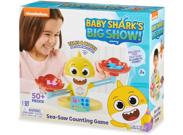 بازی محاسبه اعداد به همراه ترازو بیبی شارک Baby Shark سری Big Show مدل Sea-Saw, image 9