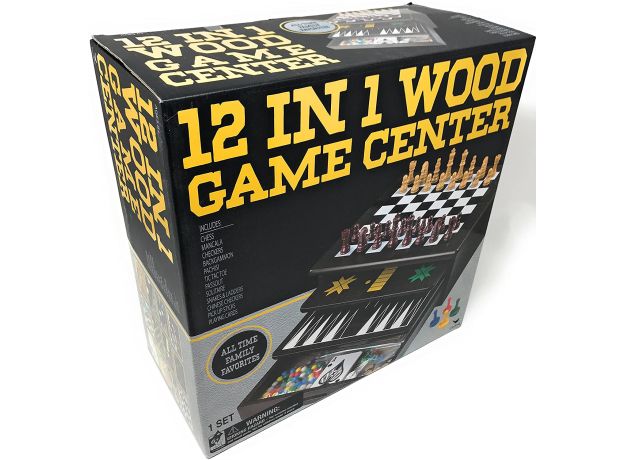 15-in-1 Wooden Game Center