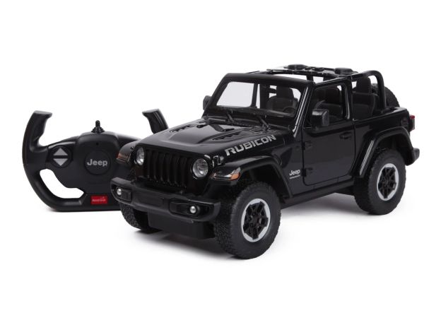 ماشین کنترلی جیپ Wrangler Rubicon راستار با مقیاس 1:14 (مشکی), image 