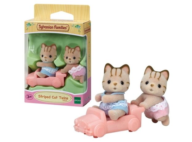 پیشی دوقلوها به همراه ماشین کودک Sylvanian Families, image 