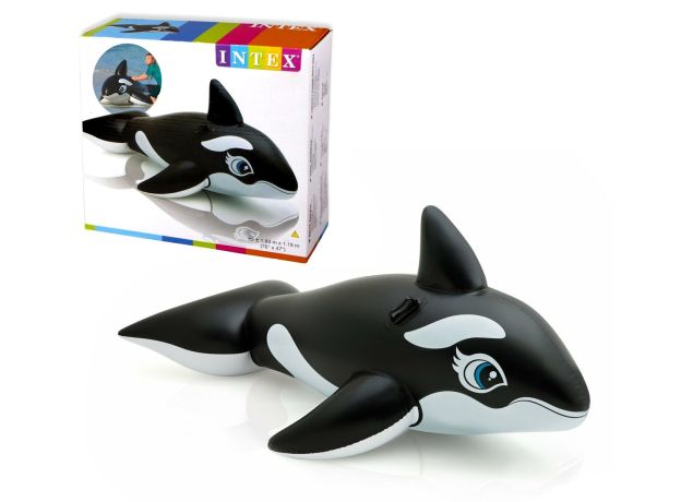 نهنگ مشکی بادی کودک اینتکس Intex, image 