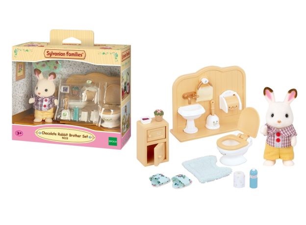 ست سرویس دستشویی به همراه عروسک خرگوش Sylvanian Families, image 