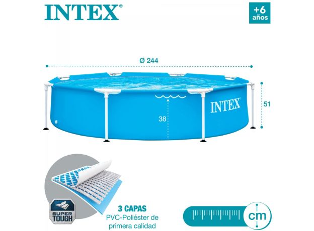 استخر بزرگ اینتکس Intex مدل Metal Frame, image 3