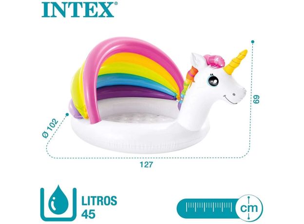 استخر بادی کودک سایبان دار اینتکس Intex مدل یونیکورن, image 3