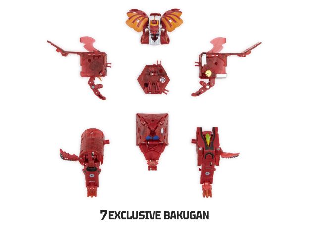 پک 7 در 1 باگوکان Bakugan سری GeoGan Rising مدل Dragonoid, image 4