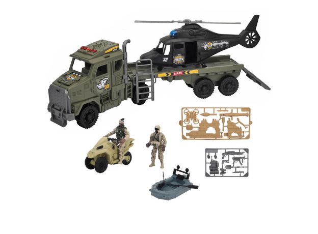 ست بازی تریلی و هلی کوپتر سربازهای Soldier Force مدل Army Deploy, image 2
