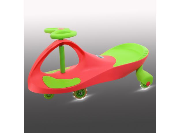 سه‌چرخه لوپ کار با چرخ‌های چراغ‌ دار مدل صورتی سبز, image 2