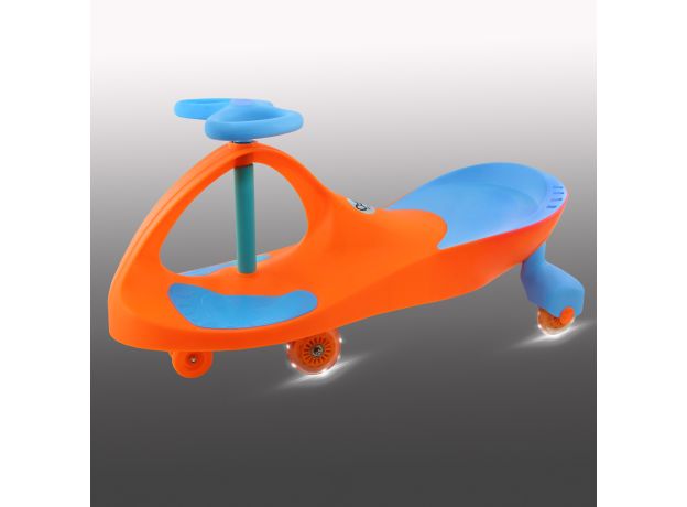 سه‌چرخه لوپ کار با چرخ‌های چراغ‌ دار مدل نارنجی آبی, image 2