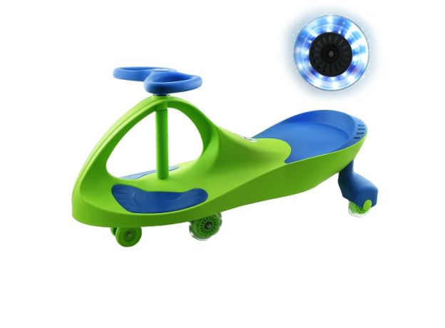 سه‌چرخه لوپ کار با چرخ‌های چراغ‌ دار مدل  سبز آبی, image 