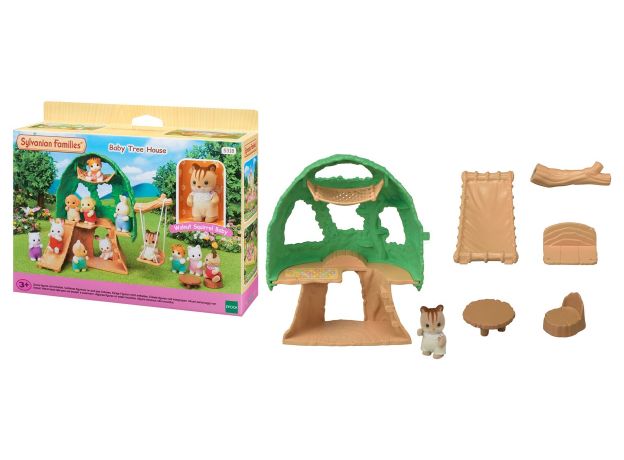 خانه درختی به همراه عروسک سنجاب Sylvanian Families, image 