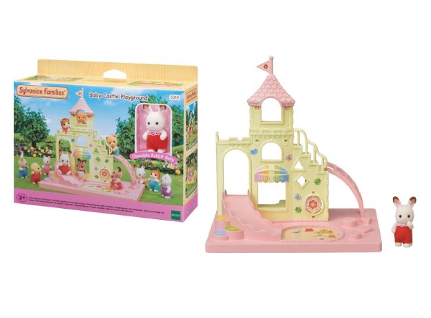 زمین بازی مدرسه به همراه عروسک خرگوش Sylvanian Families, image 