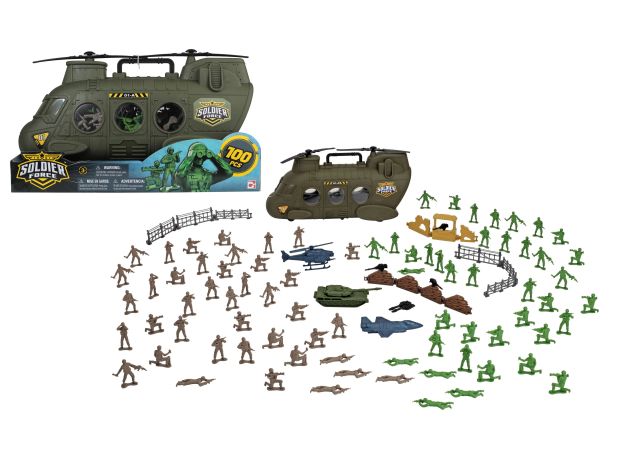 ست بازی هلی کوپتر سربازهای Soldier Force مدل Chinook Bucket, image 