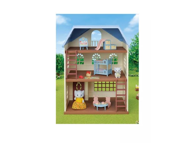 خانه 3 طبقه Blue Terrace همراه با عروسک مادر و فرزند Sylvanian Families, image 2