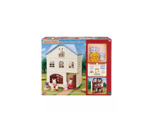 خانه 3 طبقه Blue Terrace همراه با عروسک مادر و فرزند Sylvanian Families, image 5