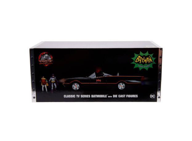 ماشین کلاسیک Batmobile و فیگورهای فلزی رابین و بتمن با مقیاس 1:18, image 21