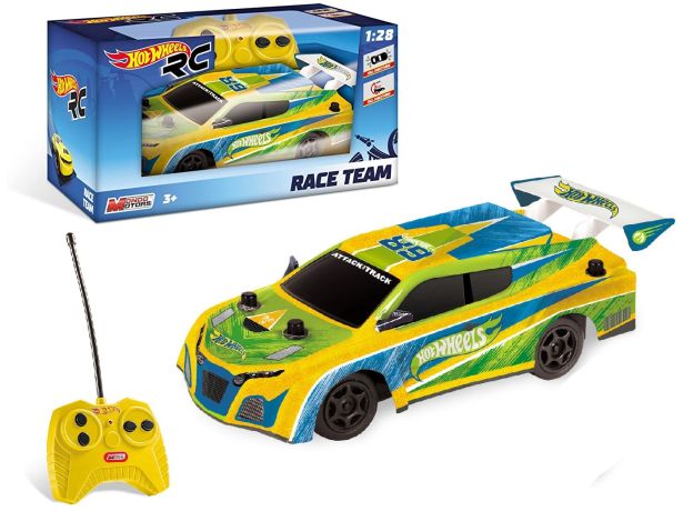 ماشین کنترلی Hot Wheels سری Race Team مدل زرد و سبز با مقیاس 1:28, image 