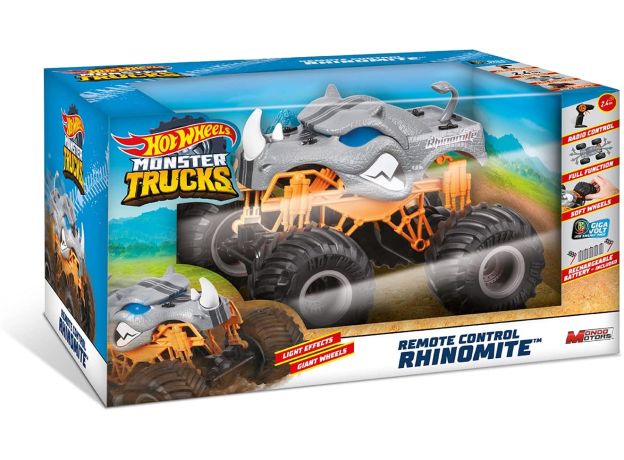 ماشین کنترلی Hot Wheels سری Monster Trucks مدل Rhinomite با مقیاس 1:24, image 8