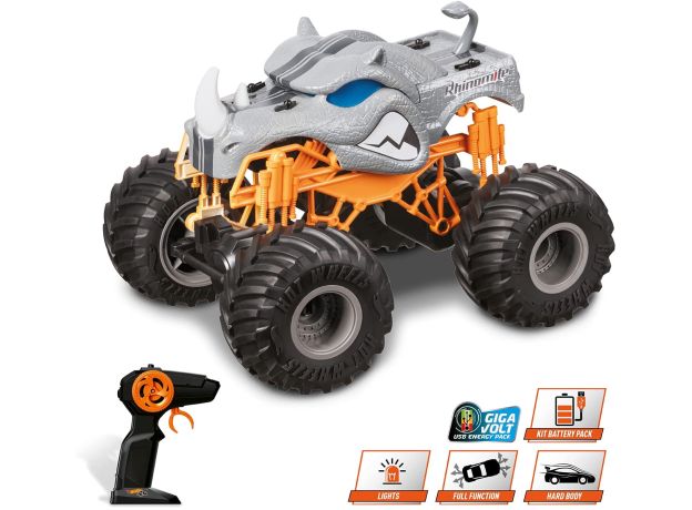 ماشین کنترلی Hot Wheels سری Monster Trucks مدل Rhinomite با مقیاس 1:24, image 2