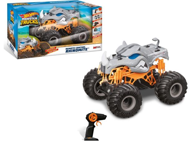 ماشین کنترلی Hot Wheels سری Monster Trucks مدل Rhinomite با مقیاس 1:24, image 