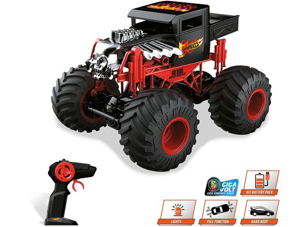 ماشین کنترلی Hot Wheels سری Monster Trucks مدل Bone Shaker با مقیاس 1:14, image 4