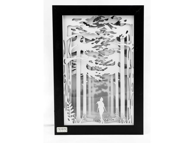 تابلو نورانی دختری در جنگل, image 3