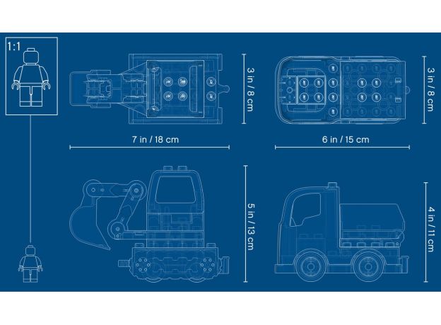 لگو دوپلو مدل کامیون و بیل مکانیکی (10931), image 9
