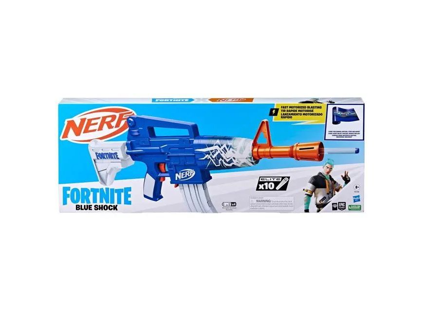 NERF Fortnite Blue Shock Dart Blaster - F4108